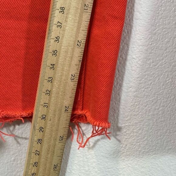 Current/Elliott "The Kick Jean" Fiery Red Cropped Ankle Jeans Women’s Size 25 - Picture 13 of 13